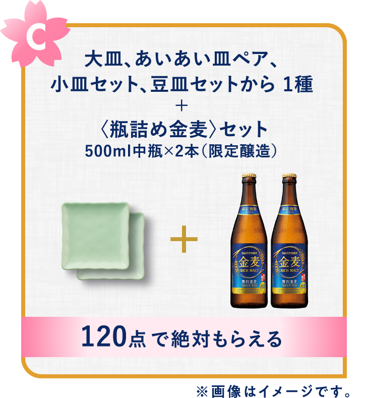 絶対もらえる 春のあいあい皿 Web応募 サントリー