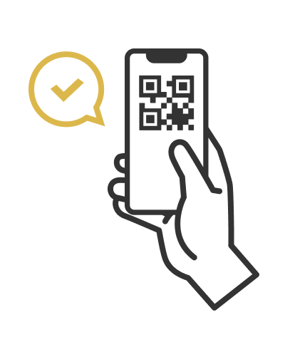 二次元コードを読み取るイメージ画像